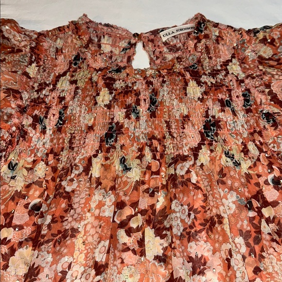 Ulla Johnson Ivy Floral Top - Coral Size 4 - Picture 4 of 9